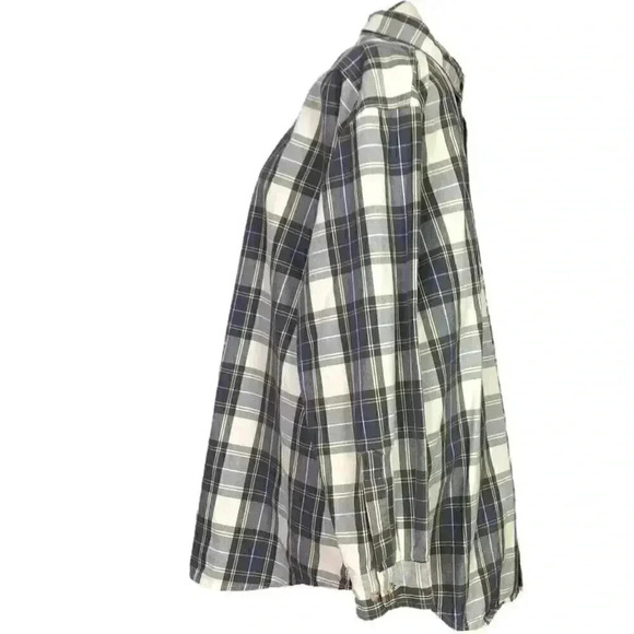 Carhartt Men 2X Reg Plaid Oxford Button Down Work Shirt Gray Multi Pockets Heavy - Picture 4 of 8